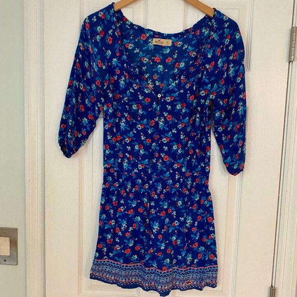 Hollister Floral Smocked-waist Boho Mini Dress - Picture 3 of 9